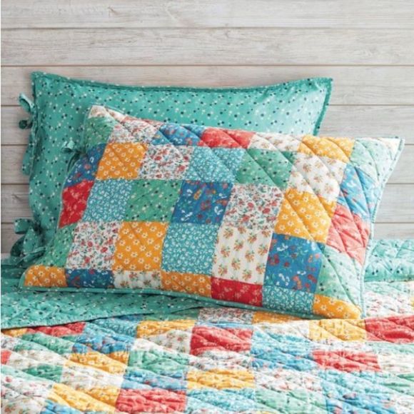 New Pioneer Woman Floral Patch King Sham Set - Picture 3 of 6